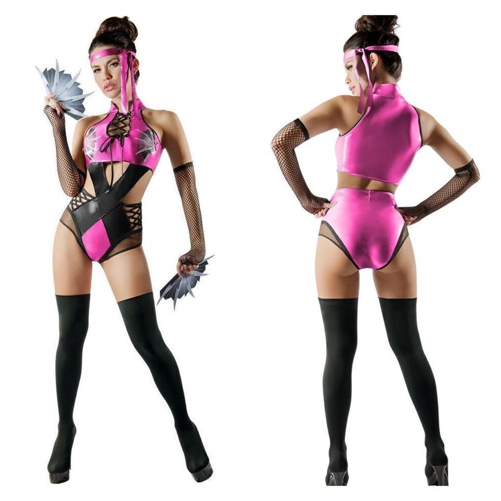 NWT Starline Killer Ninja Pink & Black Halloween Costume Small Role Play Sexy